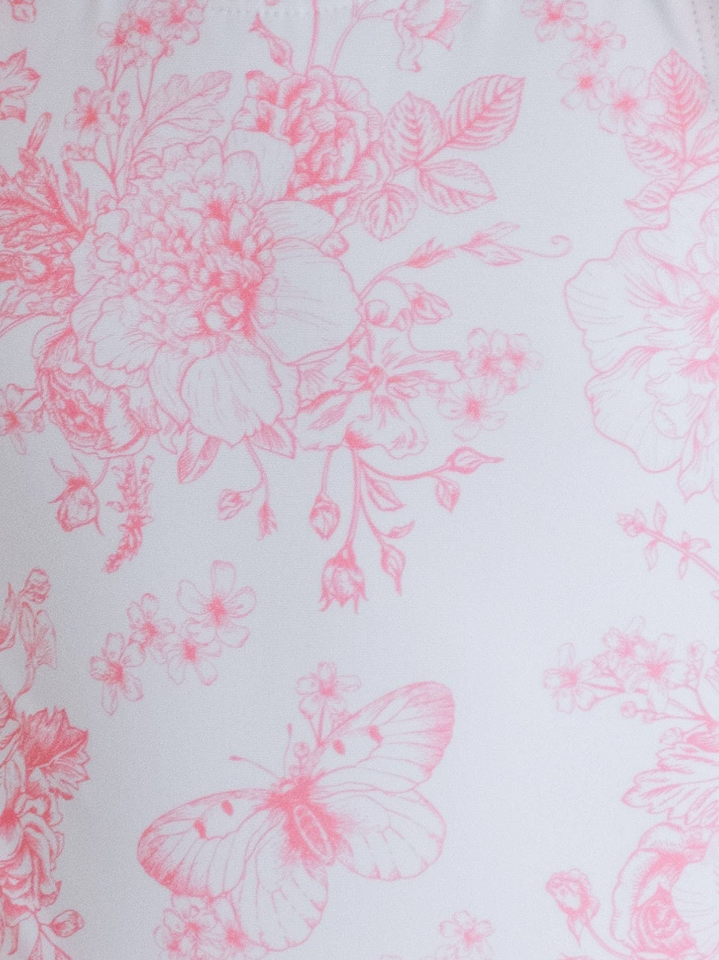 Bubblegum Pink Butterfly Garden Toile Leotard