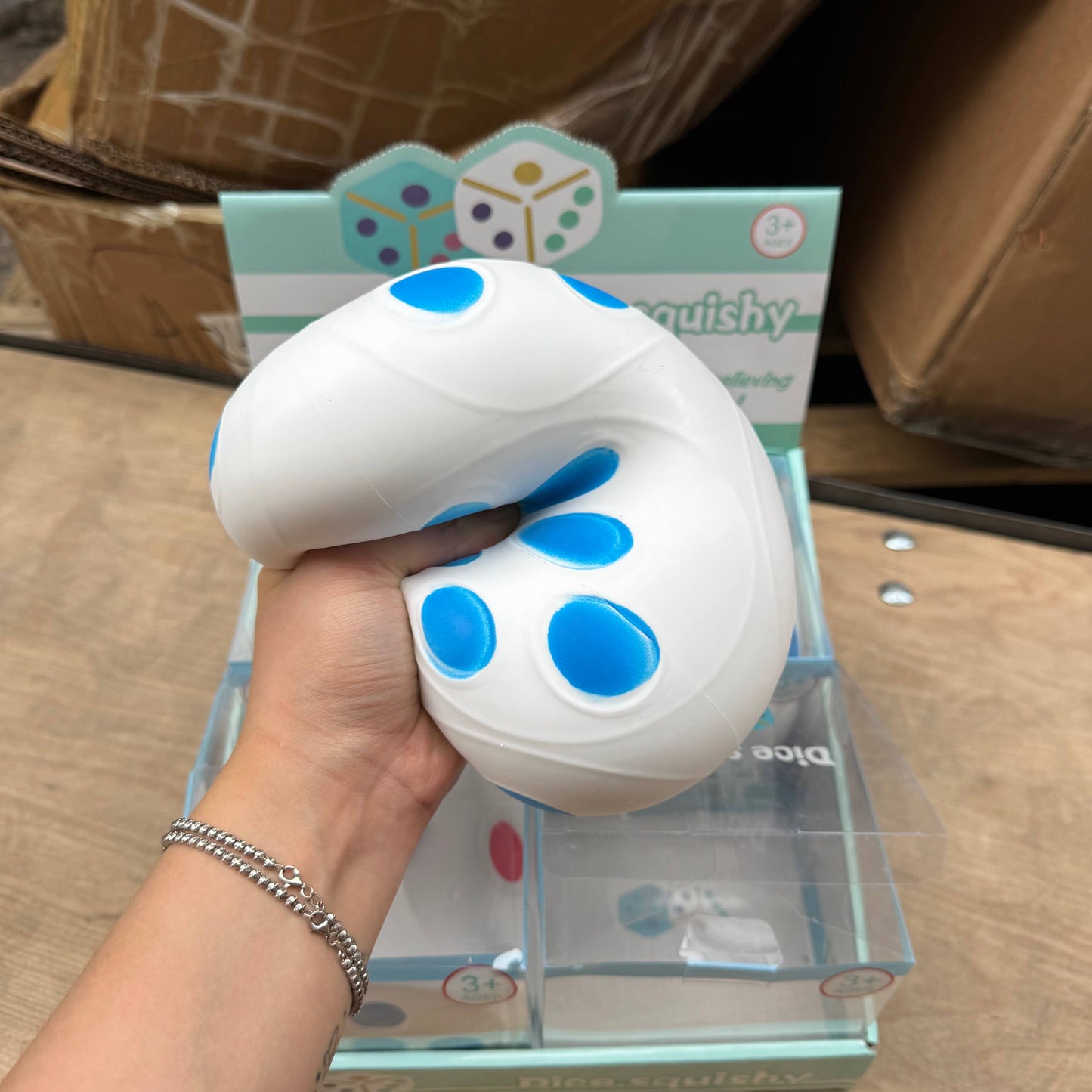 JUMBO White Dice Squishy