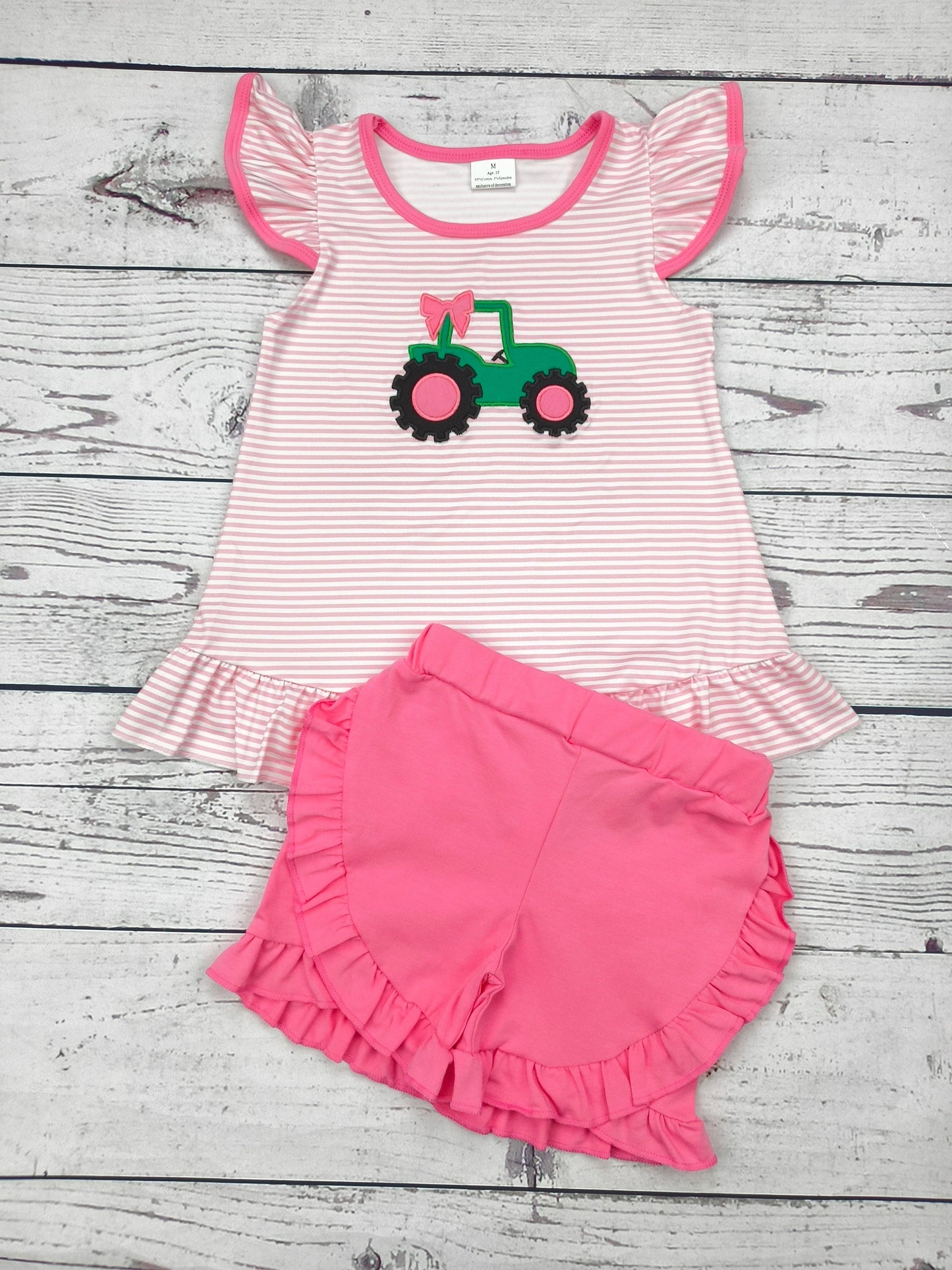 Girls Tractor Short Set