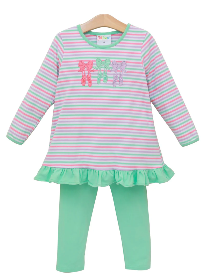 Bows & Ballet Ruffle Pant Set