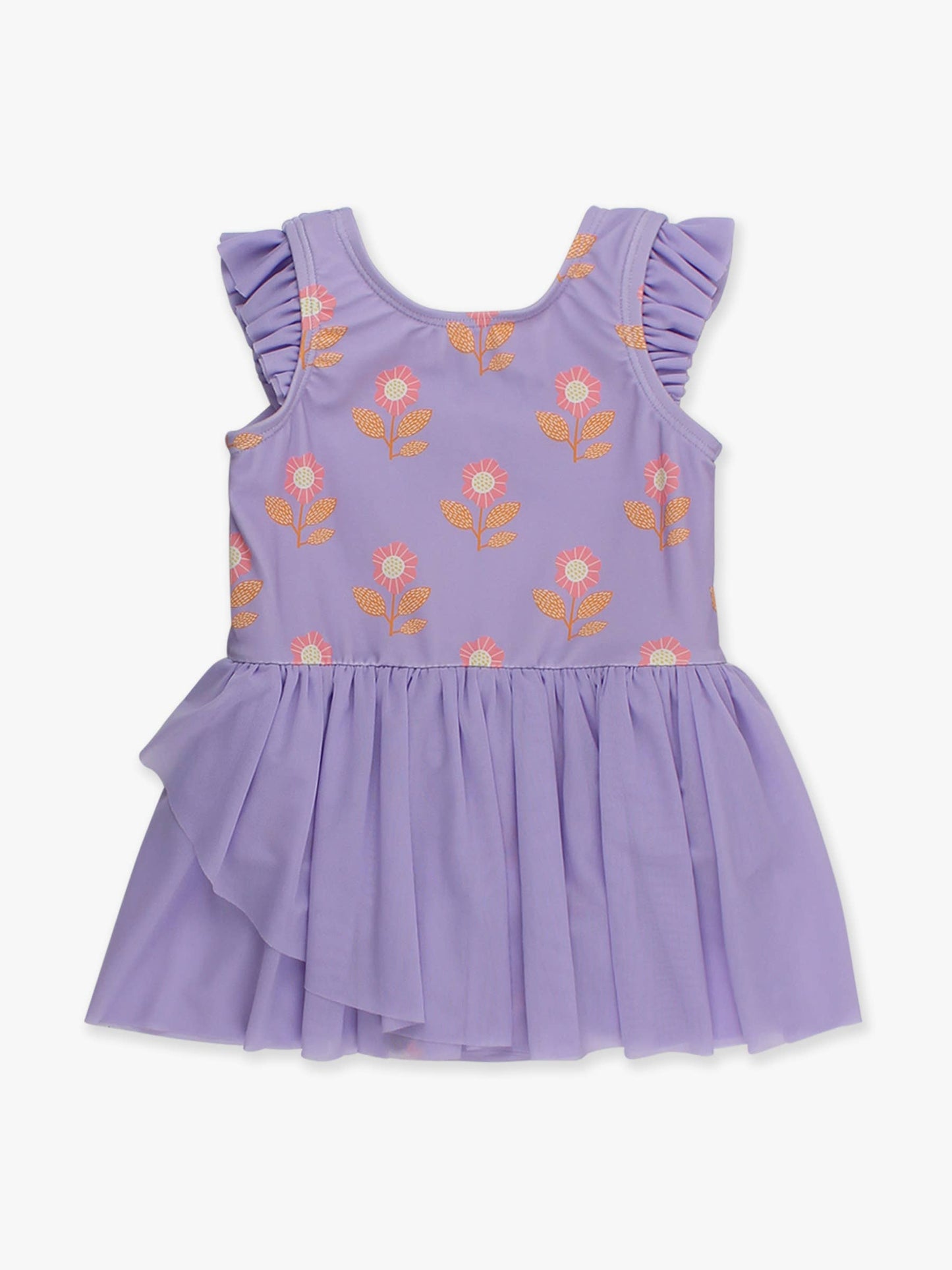 Petunia Petals Flutter Sleeve Dance & Gymnastics Leotard