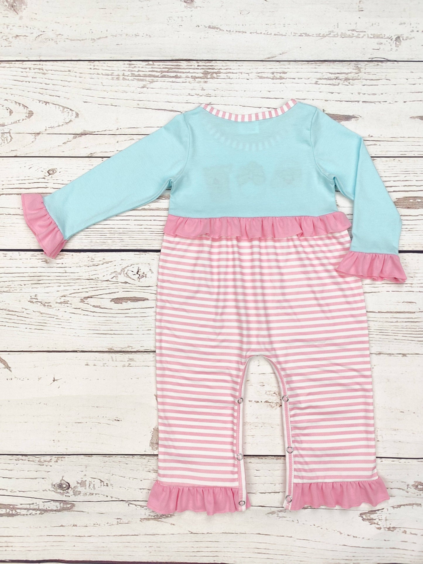 Santa/Reindeer Appliqué Girls Romper