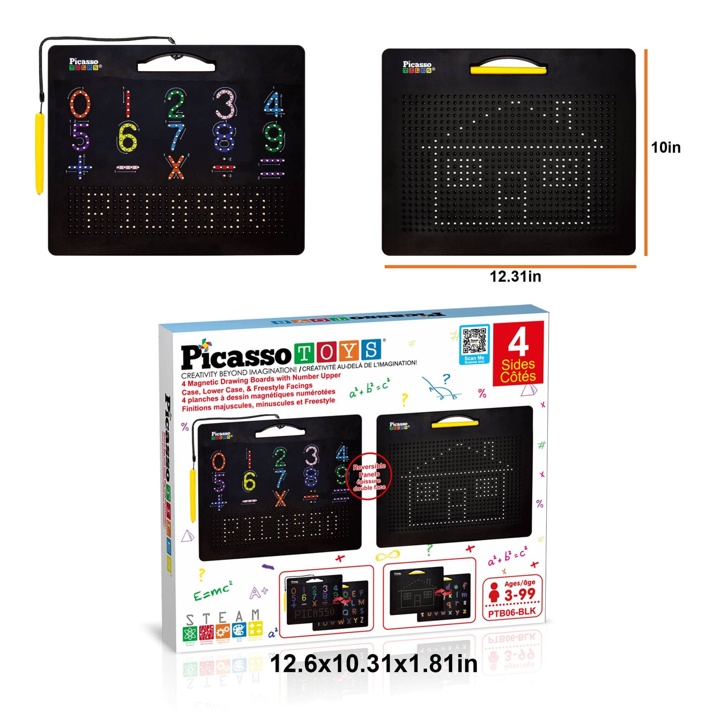 PicassoTiles - PicassoTiles 2PK Magnetic Educational Drawing Tablet Pad