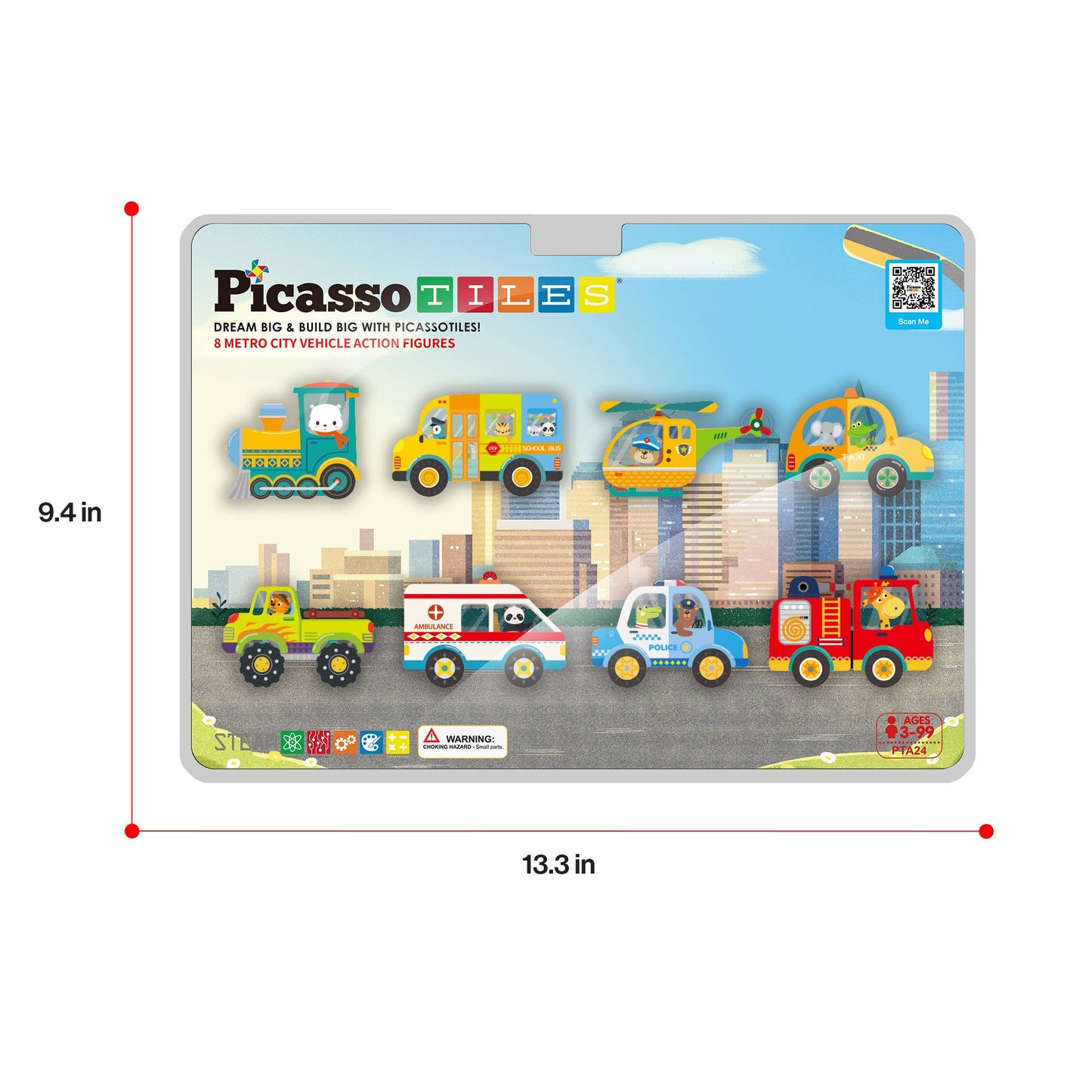 PicassoTiles - PicassoTiles 8pc Metro City Magnetic Action Figures