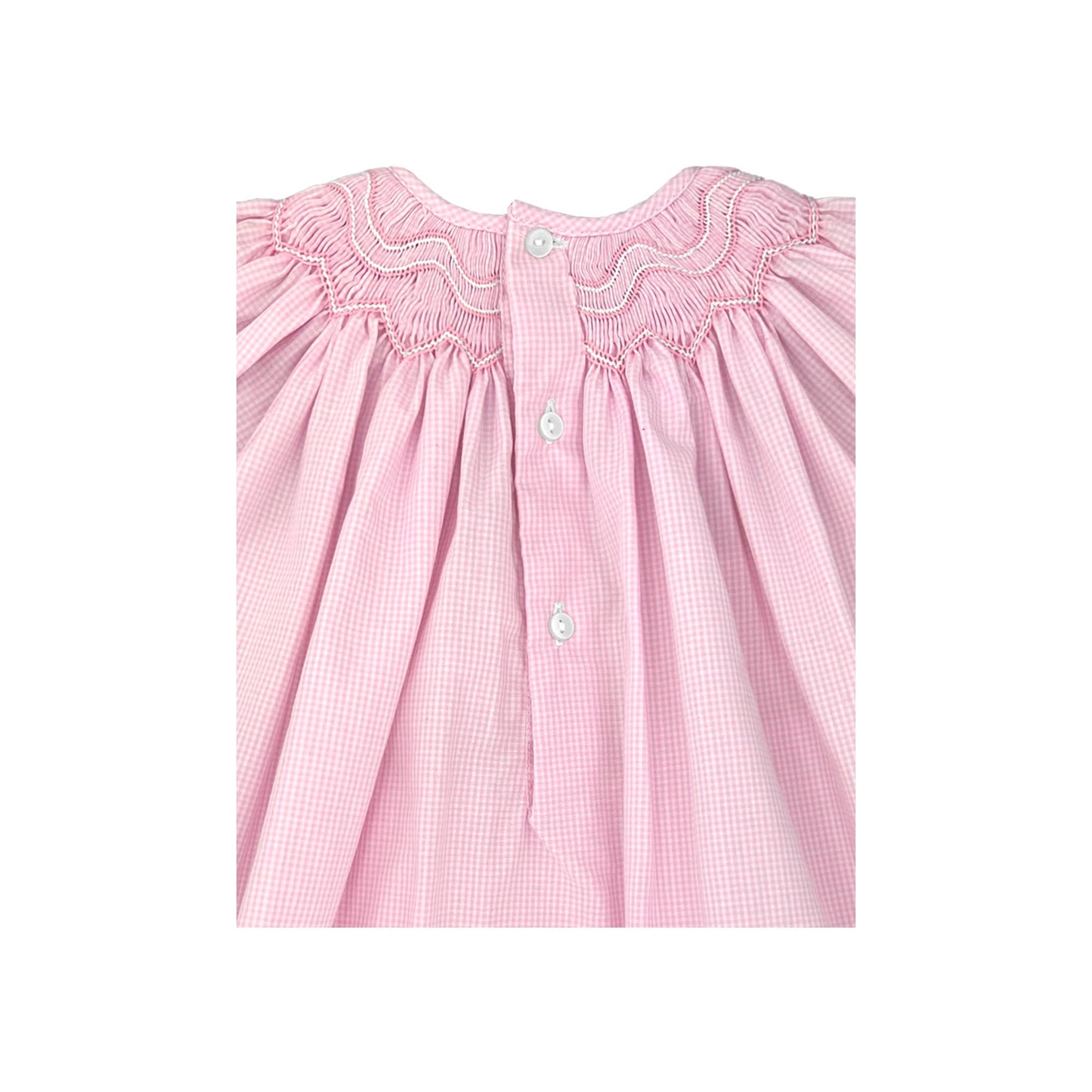 Petit Ami & Zubels - Bishop Zig-Zag Smocked Dress