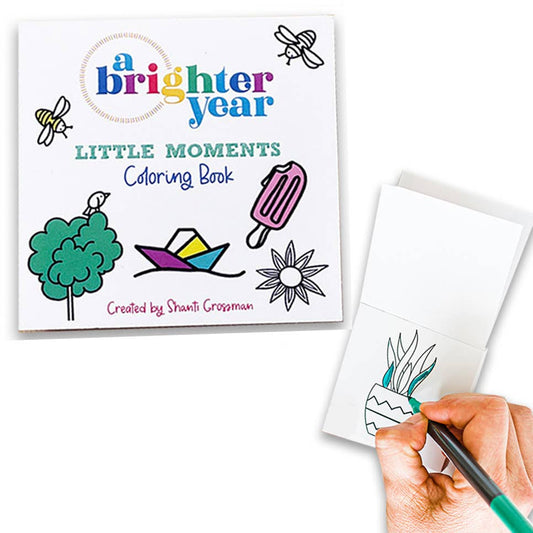 A Brighter Year - Little Moments Easy Tear Glue Binding Adult's Coloring Book