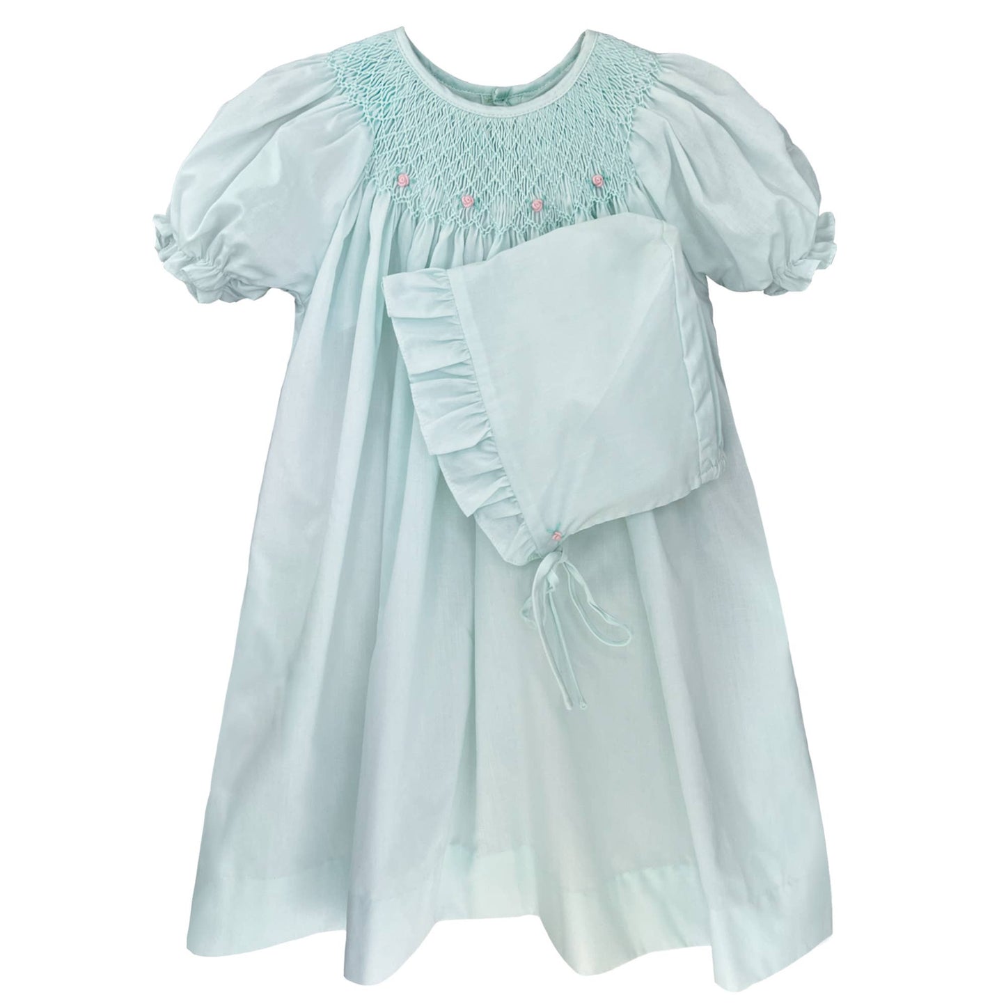 Petit Ami & Zubels - Smocked Daygown with Raglan Embroidery