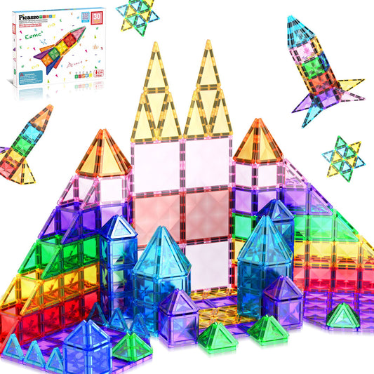 PicassoTiles - PicassoTiles 30pc Travel Size Magnetic Tile Building Set