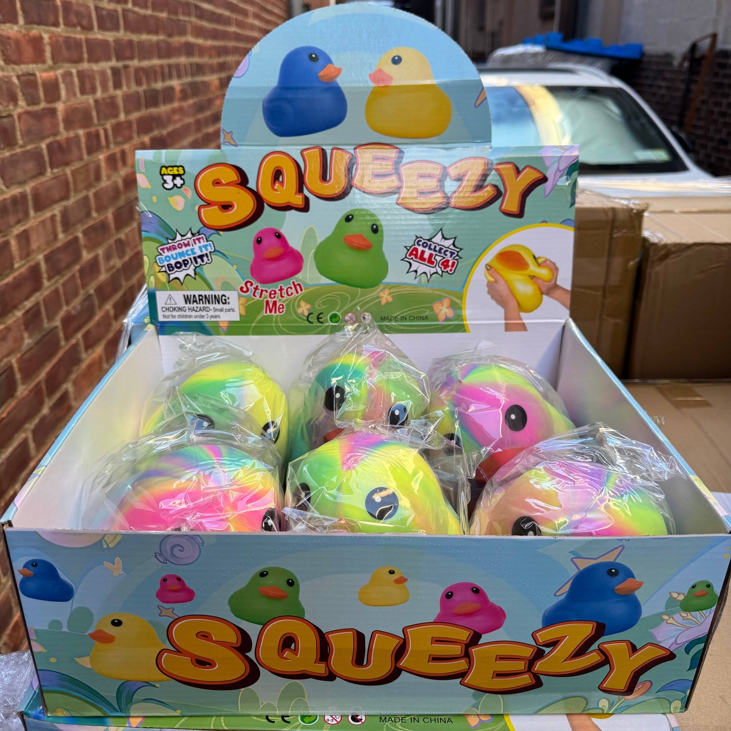 JUMBO Tiedye Rubber Duck Squishy