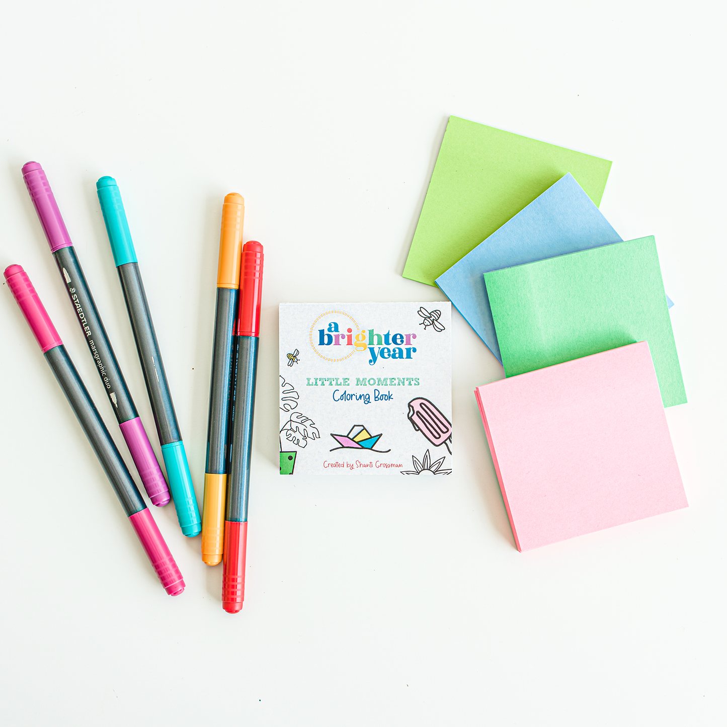 A Brighter Year - Little Moments Easy Tear Glue Binding Adult's Coloring Book