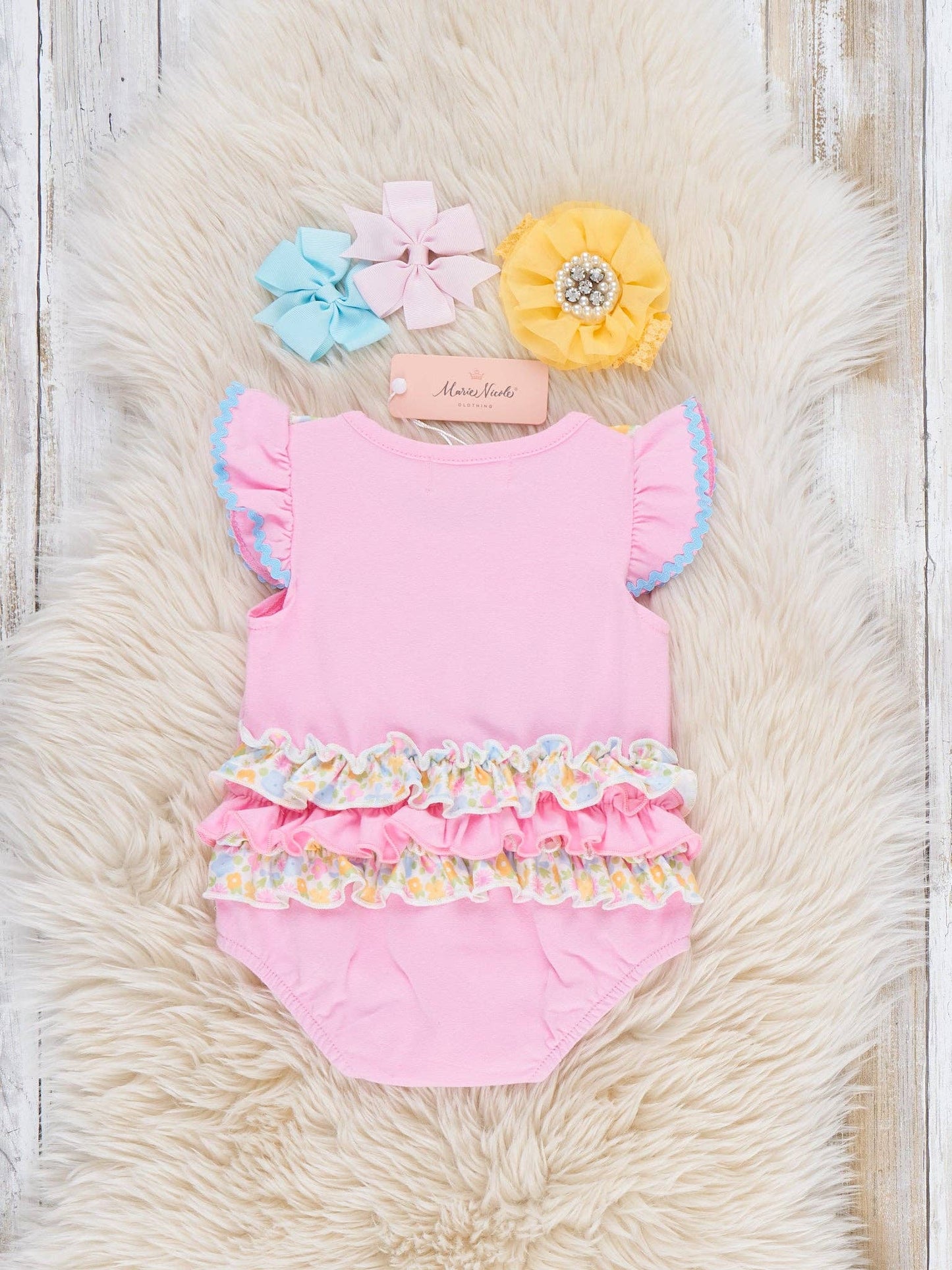 Bunny Loader Embroidered Ruffle bubble