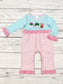 Santa/Reindeer Appliqué Girls Romper
