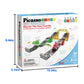 PicassoTiles - PicassoTiles Race Car Track Slider Racing Building Set