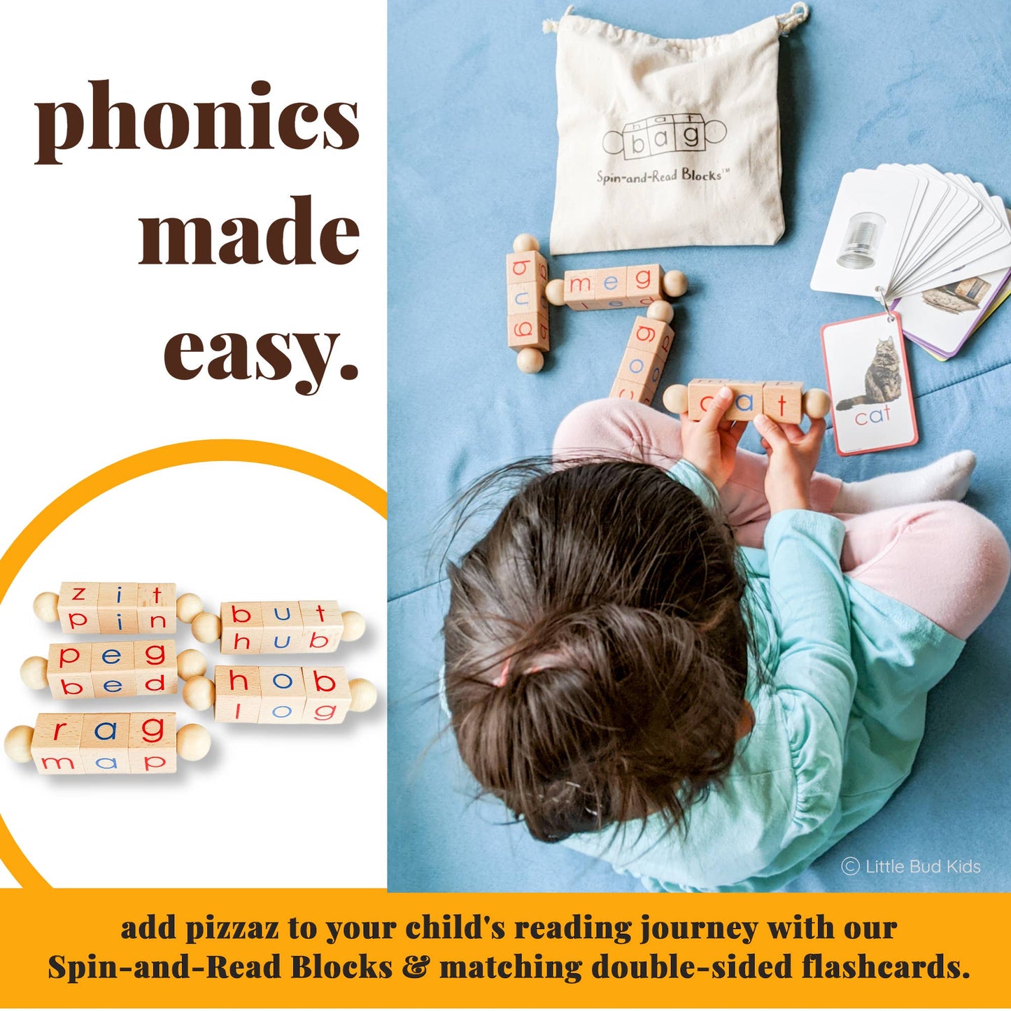 Spin-and-Read Montessori Phonics Blocks