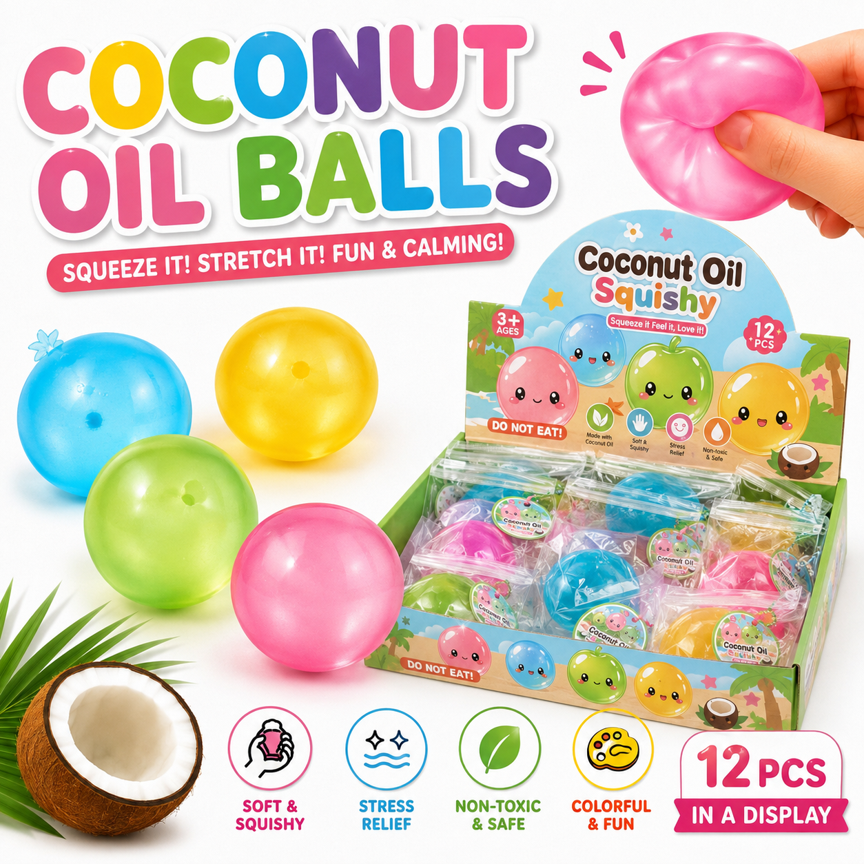 Coconut Oil Balls Squishy