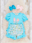 Bunny Ears Blooms Embroidered Short Set
