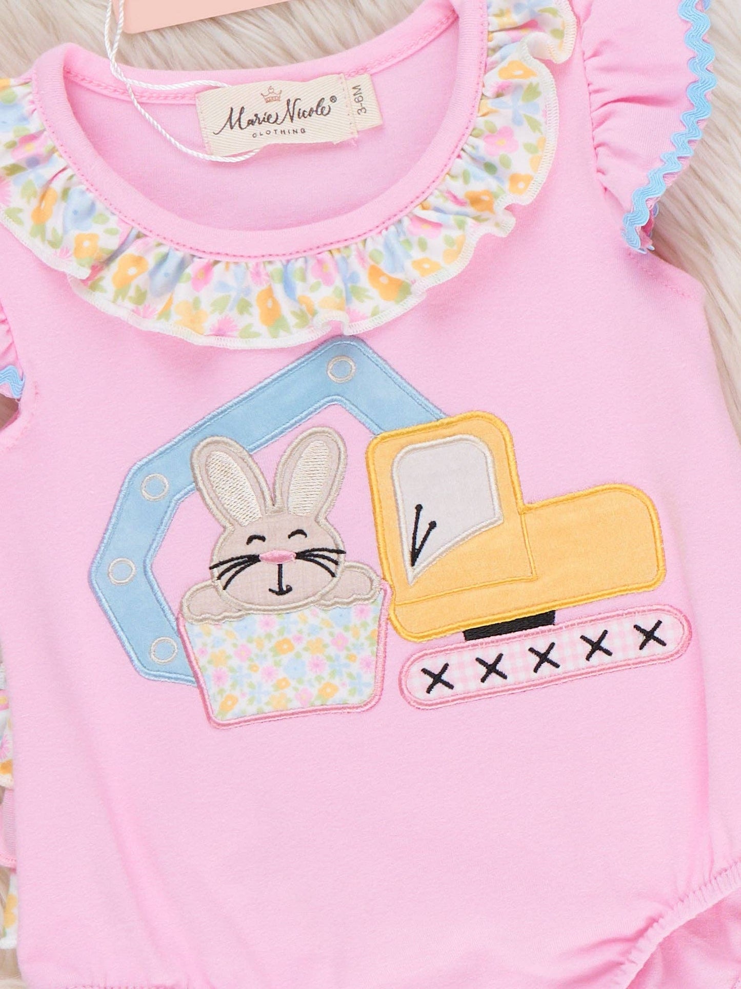 Bunny Loader Embroidered Ruffle bubble