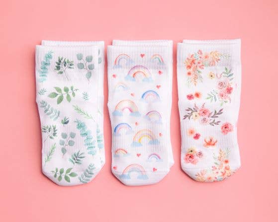 Squid Socks - Rainbow/Floral