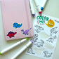 A Brighter Year - Color Your Own Dino High-quality Sticker for Kids & Baby