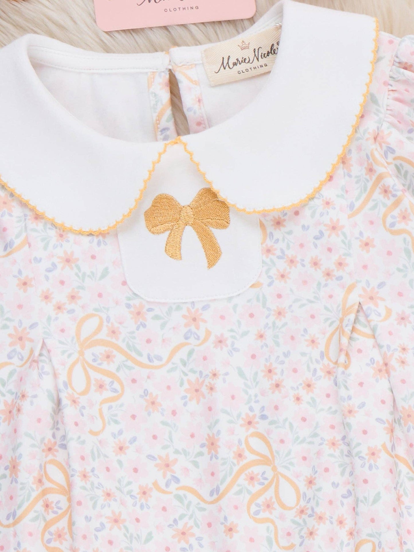 Meadow Bow Florals Collar Pant Set
