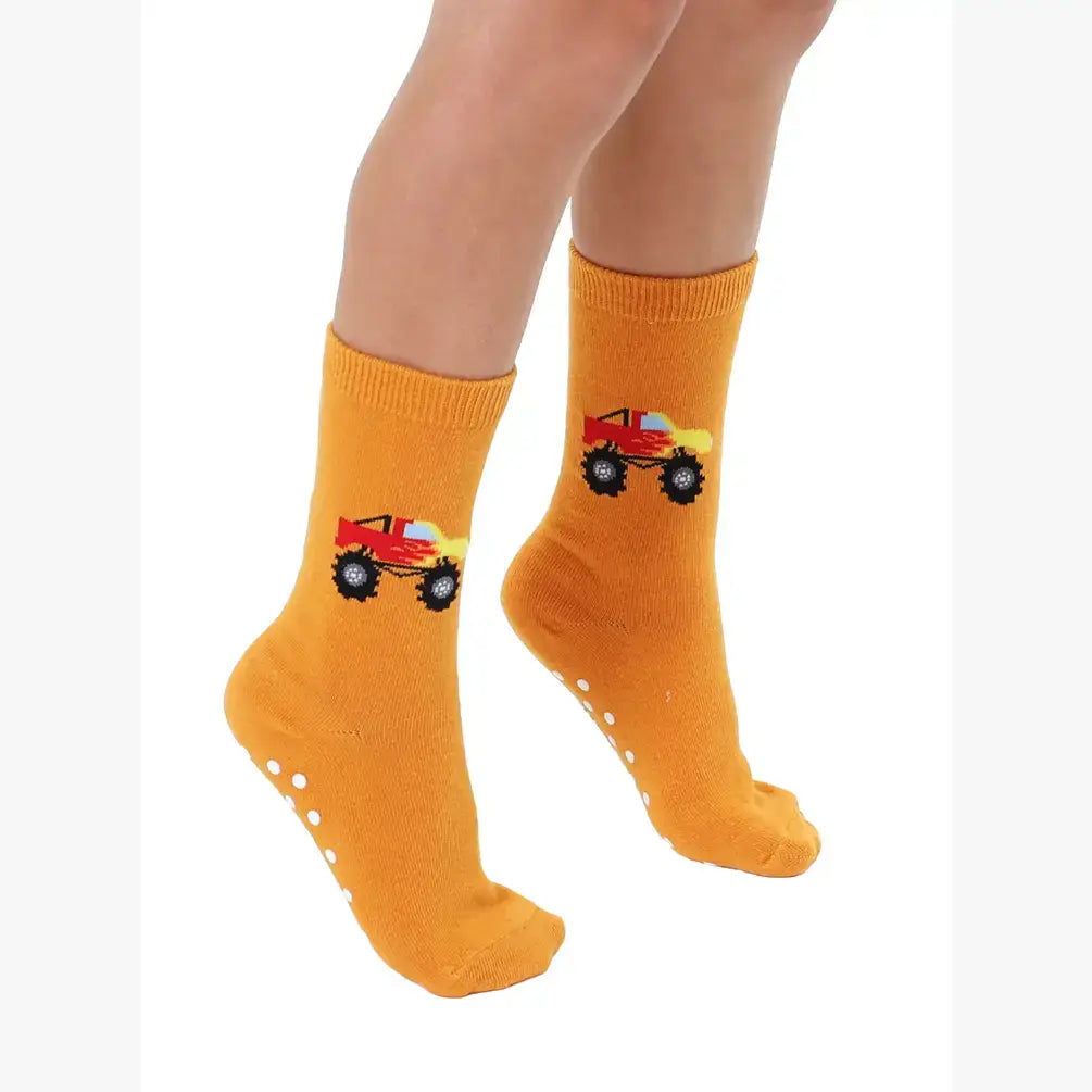 Monster Truck - Orange Socks