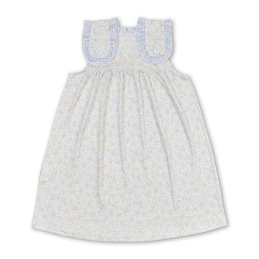 Lavender Gingham Ruffle Dress