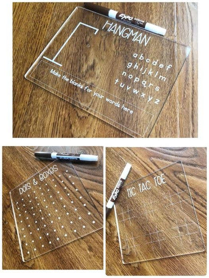 Dry Erase Acrylic Game Boards