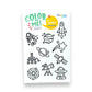A Brighter Year - Color Your Own Space High Quality Sticker for Kids & Baby