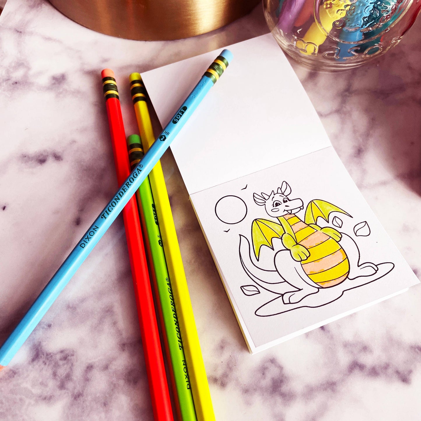 A Brighter Year - Dinos Dragons Diggers and Dogs Coloring Book for Kids & Baby