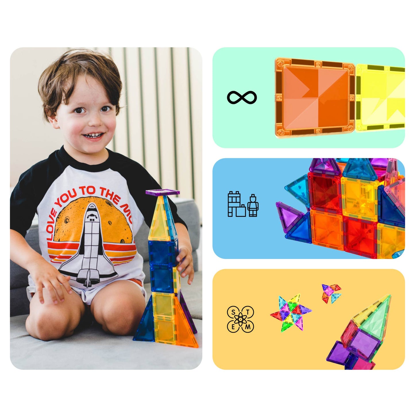 PicassoTiles - PicassoTiles 30pc Travel Size Magnetic Tile Building Set