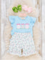 Ribbons & Eggs Garden Embroidered Ruffle Short Set