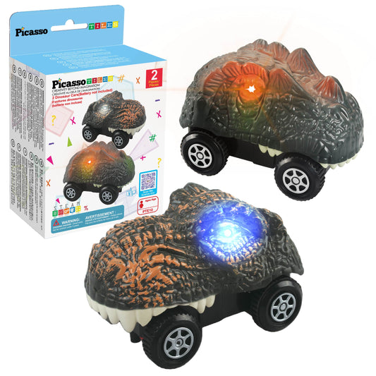 PicassoTiles - PicassoTiles Dinosaur Cars for Kids Race Track