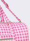 Pink Checkered Duffle