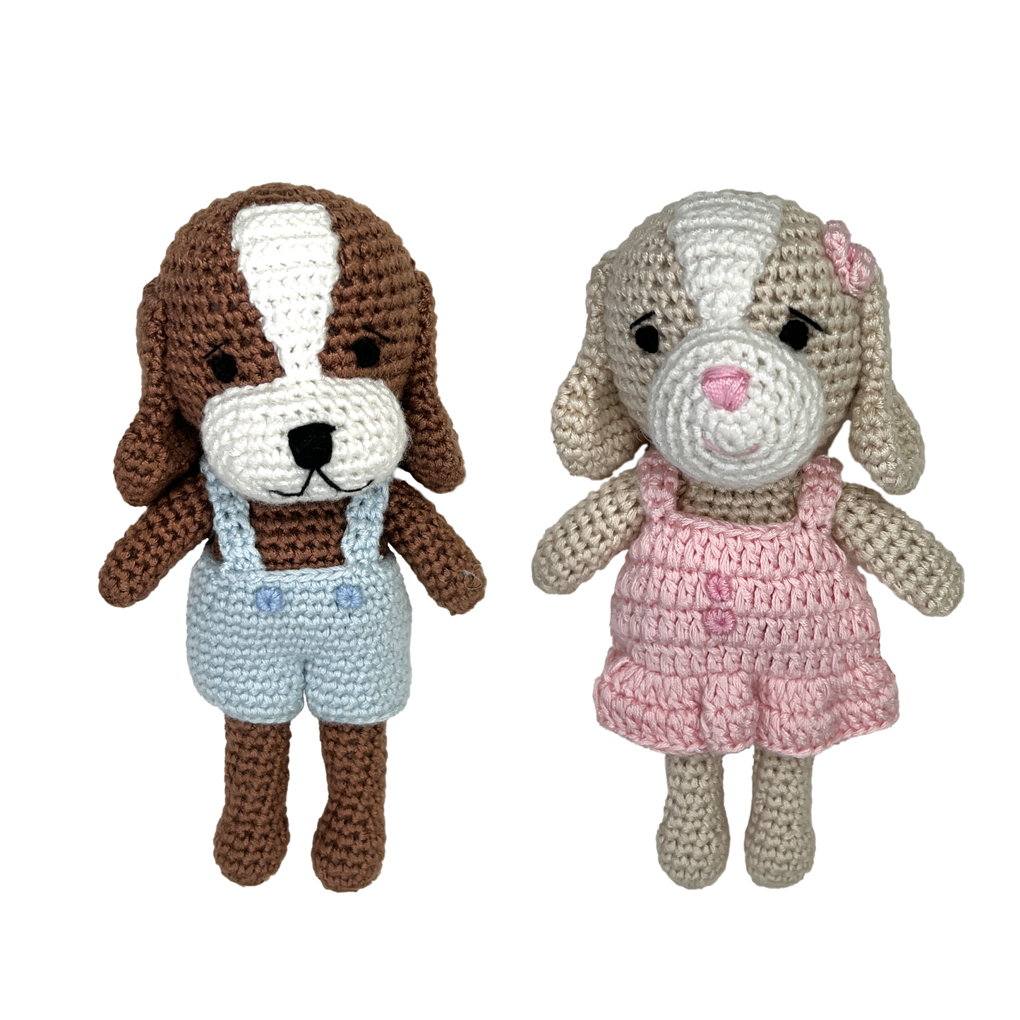 Dog Bamboo Crochet Rattle