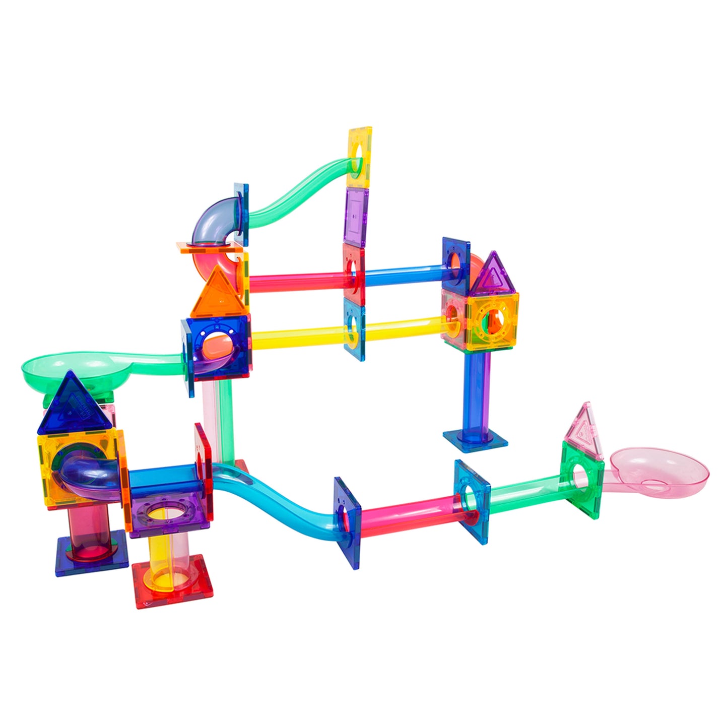 PicassoTiles - PicassoTiles 71pc Marble Run Building Blocks