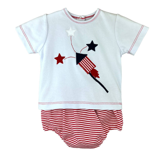 Petit Ami & Zubels - Knit Patriotic Diaper Set