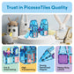 PicassoTiles - PicassoTiles 72pc Ice Castle Magnetic Tile Building Set