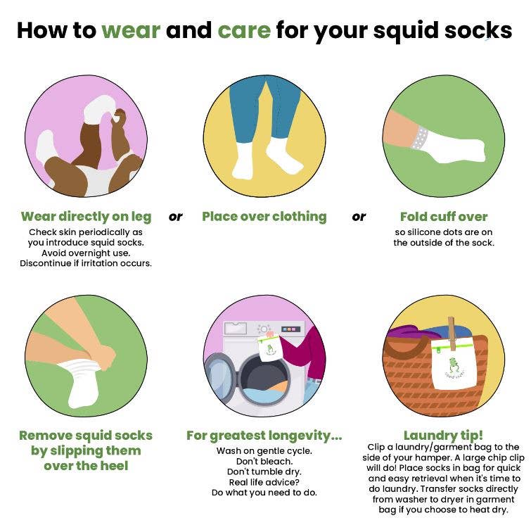 Squid Socks - Rainbow/Floral