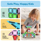 PicassoTiles - 50pc Nano Magnetic Building Tiles Construction Travel Set