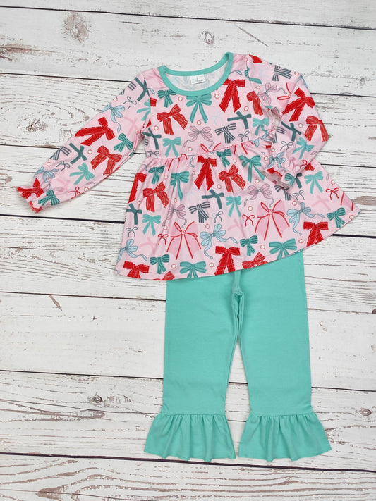 Pretty Little Bows Mint Pant Set