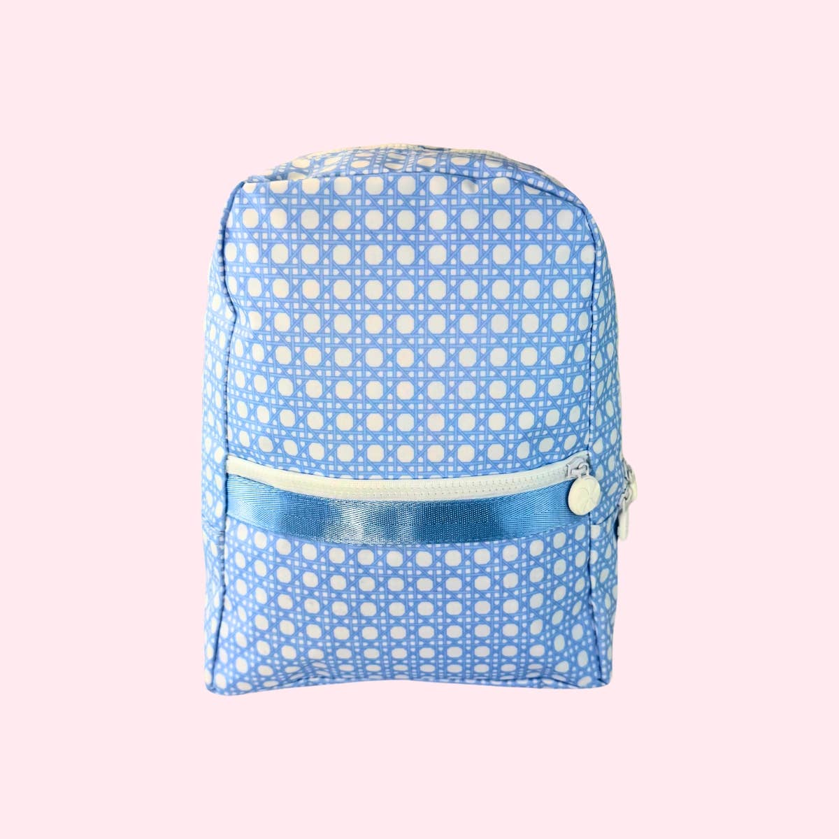 Baby Blue Bungalow ~Glossy~ Small Backpack – The Smocked Kids