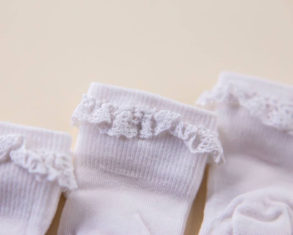 Squid Socks - White Lace - Non Slip