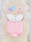 Bunny Lineup Gingham Embroidered Ruffle Bubble