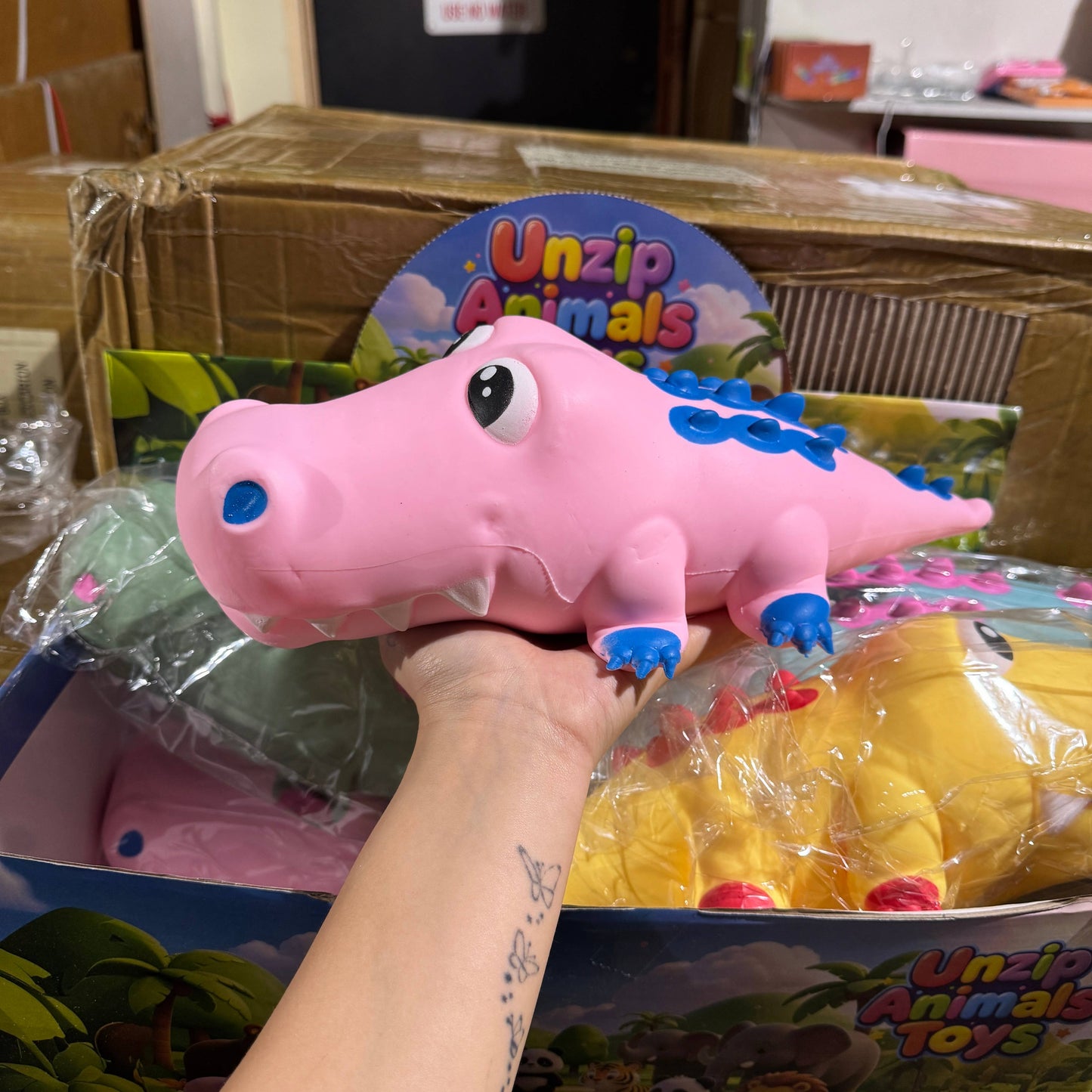 JUMBO Colorful Crocodile Squishy