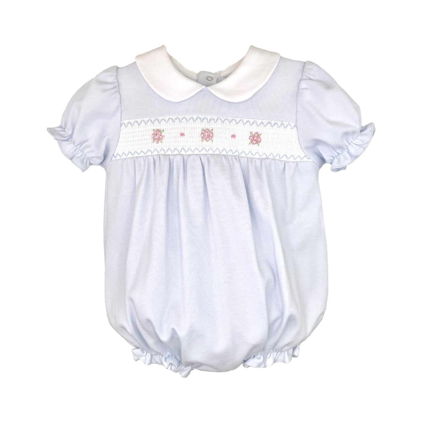 Smocked Flower Knit Bubble