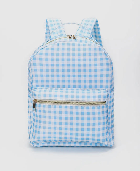 Blue & White Gingham Backpack