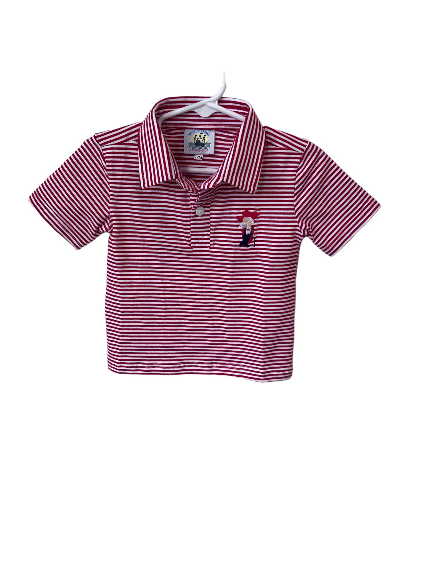 Boys Striped Ole Miss Polo