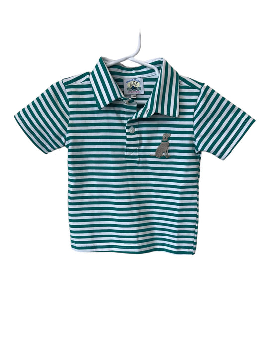 Boys Striped Dog Polo