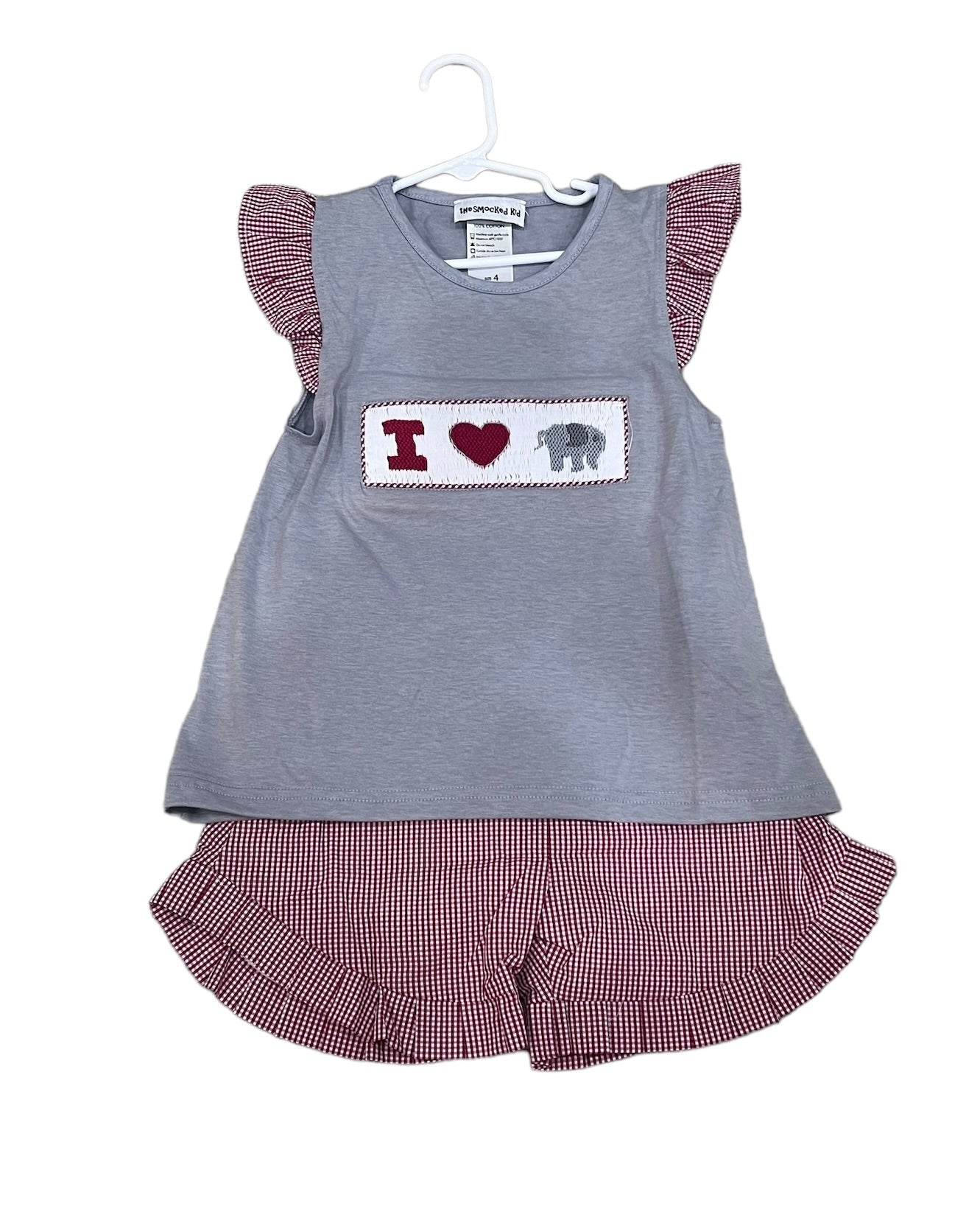 I love Bama GIRLS smocked short set