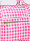 Pink Checkered Duffle